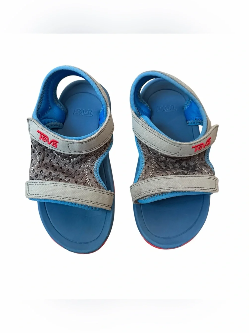Teva Psyclone XLT Toddler Sandals Size 10 Gray Blue Red Water Sport Shoes